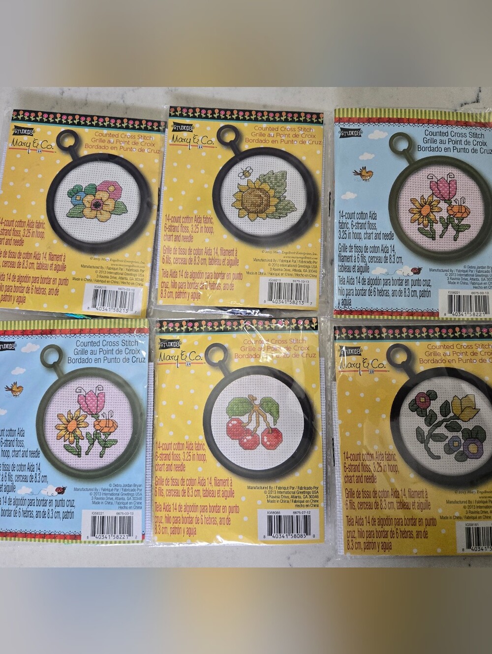 Studio 18 Counted Cross Stitch Kit Set of 6 Multi-color One Size